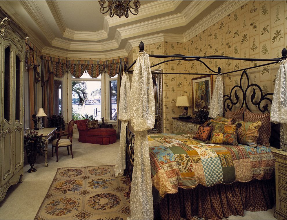 bedroom decorating ideas and designs Remodels Photos Debra J Stein Boynton Beach Florida United States traditional-bedroom-002