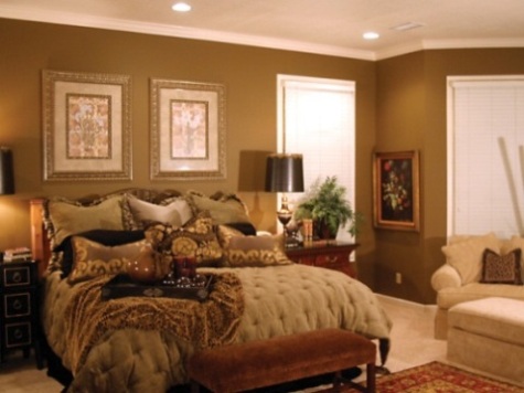 Bedroom interior painting ideas - cool muted colors