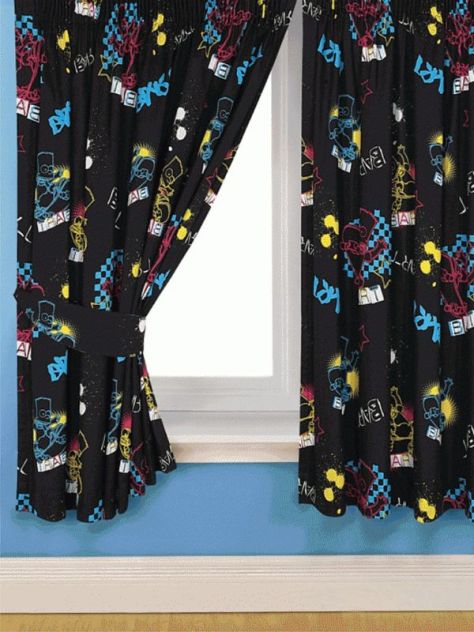 Black bedroom curtains