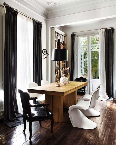 Black bedroom curtains