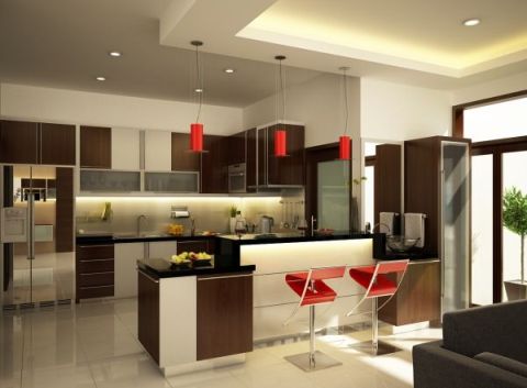 Ideas for Modern Kitchen Designs, colors and lights