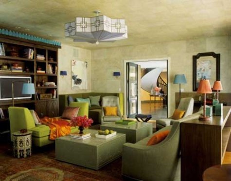 Interior Design Living Room Green