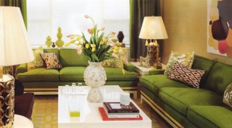 Interior Design Living Room Green