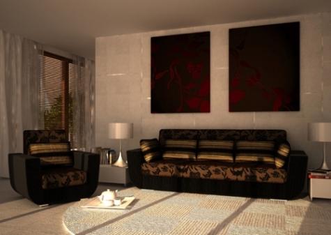 how to decorate a living room with brown furniture