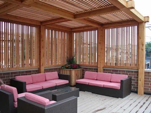 Outdoor living space more beautiful and comfortable