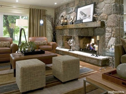 Decorating a living room with a fire place