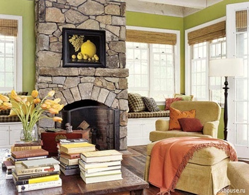 Decorating a living room with a fire place