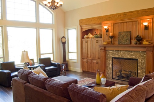 Decorating a living room with a fire place