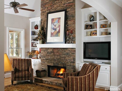 Decorating a living room with a fire place