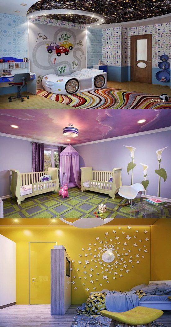 Ceiling Designs and fun decorating ideas for kids’ rooms