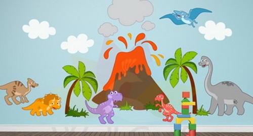 Dinosaurs wall themes for kids room