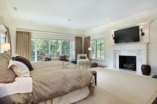 A fireplace in the bedroom!!…why not!
