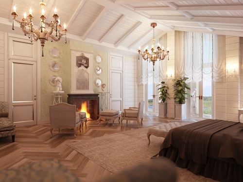 A fireplace in the bedroom!!…why not!