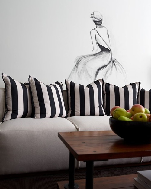 Wall cladding...wallpaper, fabric and wood!