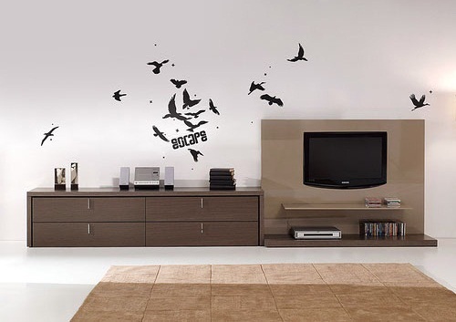 Wall cladding...wallpaper, fabric and wood!