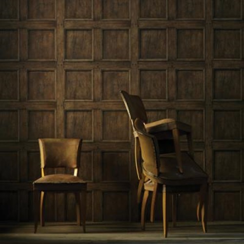 Wall cladding...wallpaper, fabric and wood!