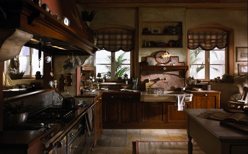 Rustic Italian Kitchen Curtain Designs