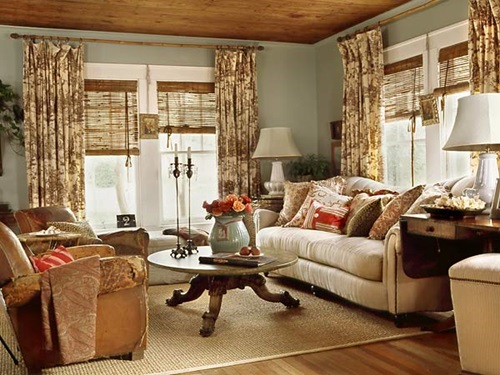 Cottage Living Room Curtain Ideas