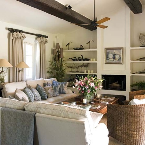 Cottage Living Room Curtain Ideas