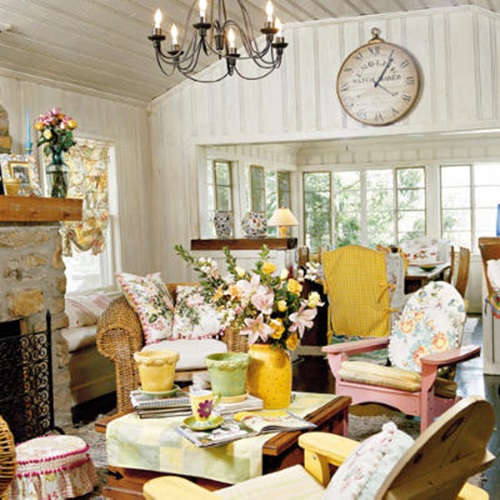 Cottage Living Room Curtain Ideas