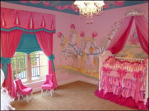 Attractive Little Girls Bedroom with a Fairy