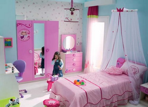 Attractive Little Girls Bedroom with a Fairy