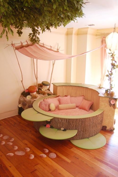 Attractive Little Girls Bedroom with a Fairy