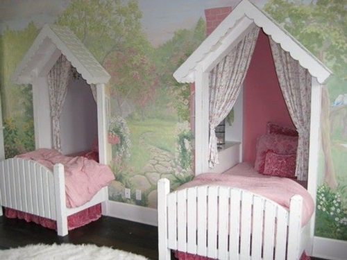 Attractive Little Girls Bedroom with a Fairy