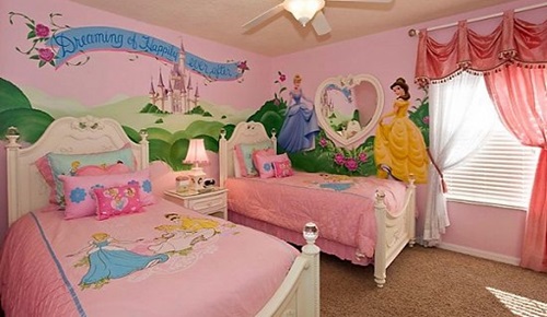 Attractive Little Girls Bedroom with a Fairy