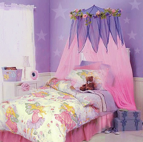 Attractive Little Girls Bedroom with a Fairy