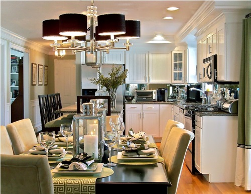 Combine your kitchen and dining room and Get space and style