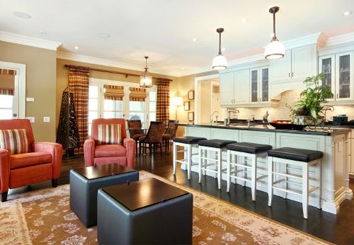 Combine your kitchen and dining room and Get space and style