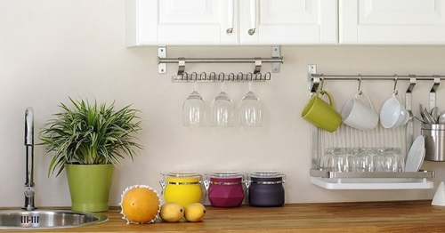 Contemporary Kitchen Sofa With Books And Magazines Storage On The Back