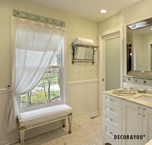 Luxury Bathroom Window Ready Made Curtains