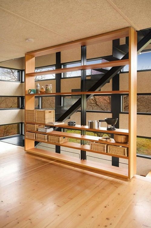 Modular bookshelves and room divider