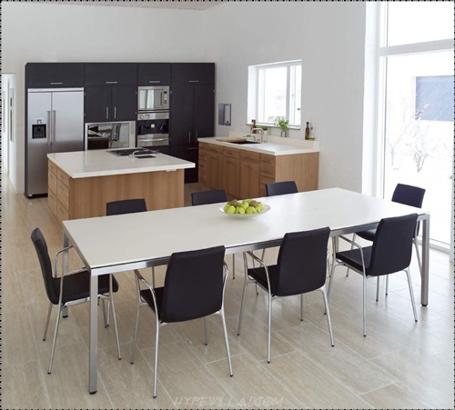 Breathtaking Glossy Black and White Kitchen Designs