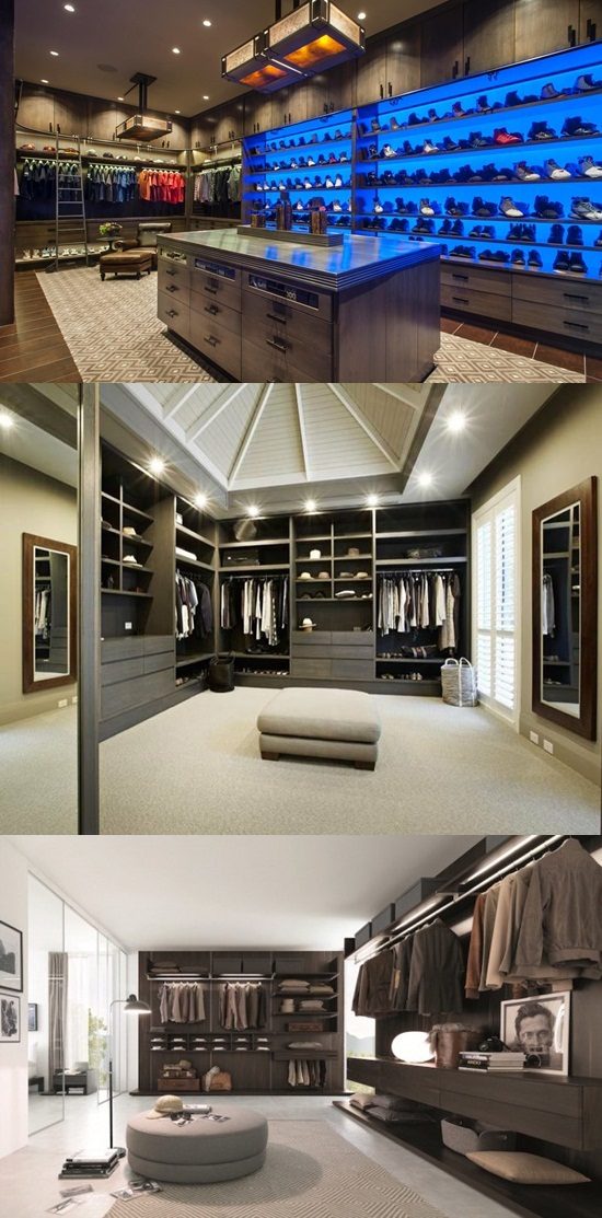 Cool Masculine Walk-in Closet Ideas