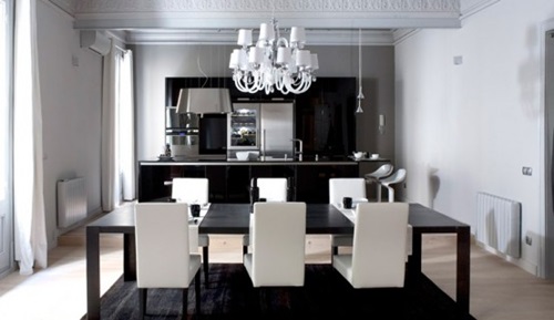 Impressive Ideas to Your Modern Black and White Dining Room