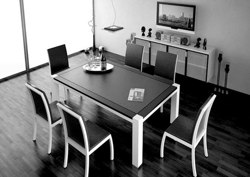 Impressive Ideas to Your Modern Black and White Dining Room