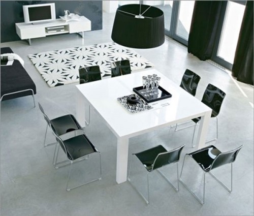 Impressive Ideas to Your Modern Black and White Dining Room