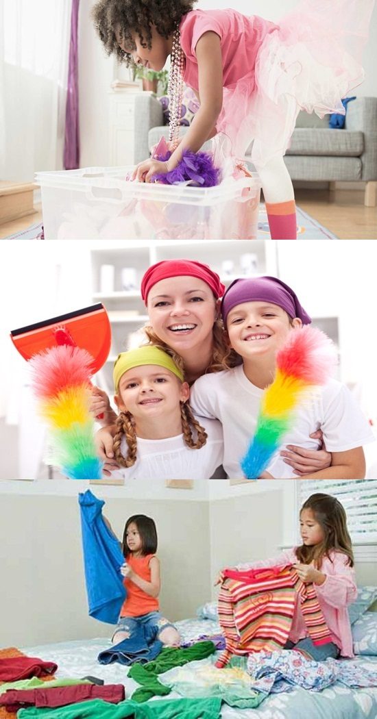 Have fun with cleaning your kid’s bedroom with your child help