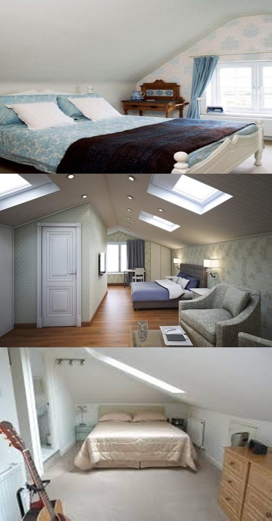 Inspirational attic bedroom’s design ideas