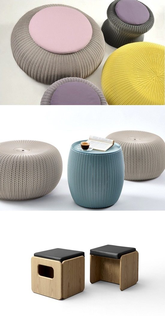 Unique Decorative and Functional Pouf Design Ideas
