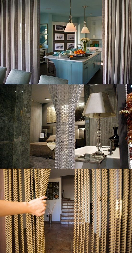 Enhance your room with a simple “Curtain” as a wall divider