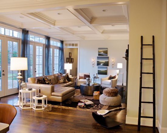 Intimate and Minimalist Traditional Family Room Decorative Tips by Heather Garrett Interior Design