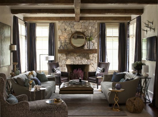 Intimate and Minimalist Traditional Family Room Decorative Tips by Heather Garrett Interior Design