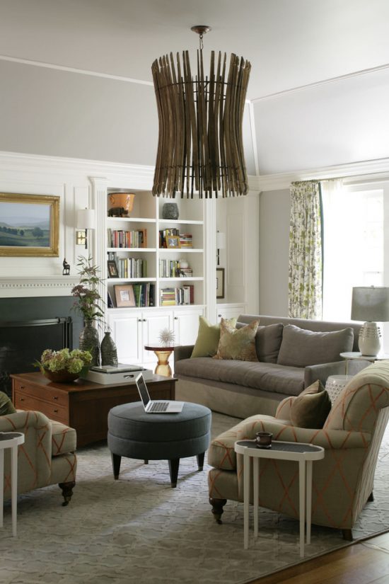 Intimate and Minimalist Traditional Family Room Decorative Tips by Heather Garrett Interior Design